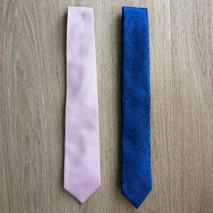 Stylish Pink and Blue Paisley Ties